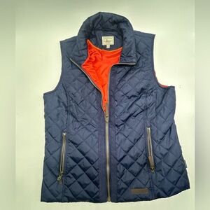 G.H. Bass & Co. Navy Vest with Orange Trim
